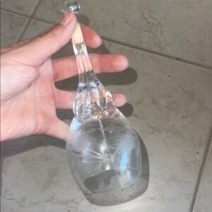 Vintage Lead Crystal etched Hostess Dinner Bell floral